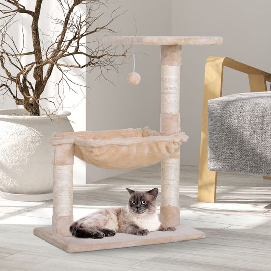 Cat Tree Hammock with Natural Sisal Scratching Post